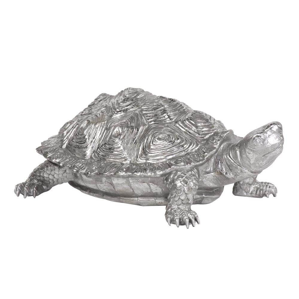 Turtle Figurine Textured Pewter