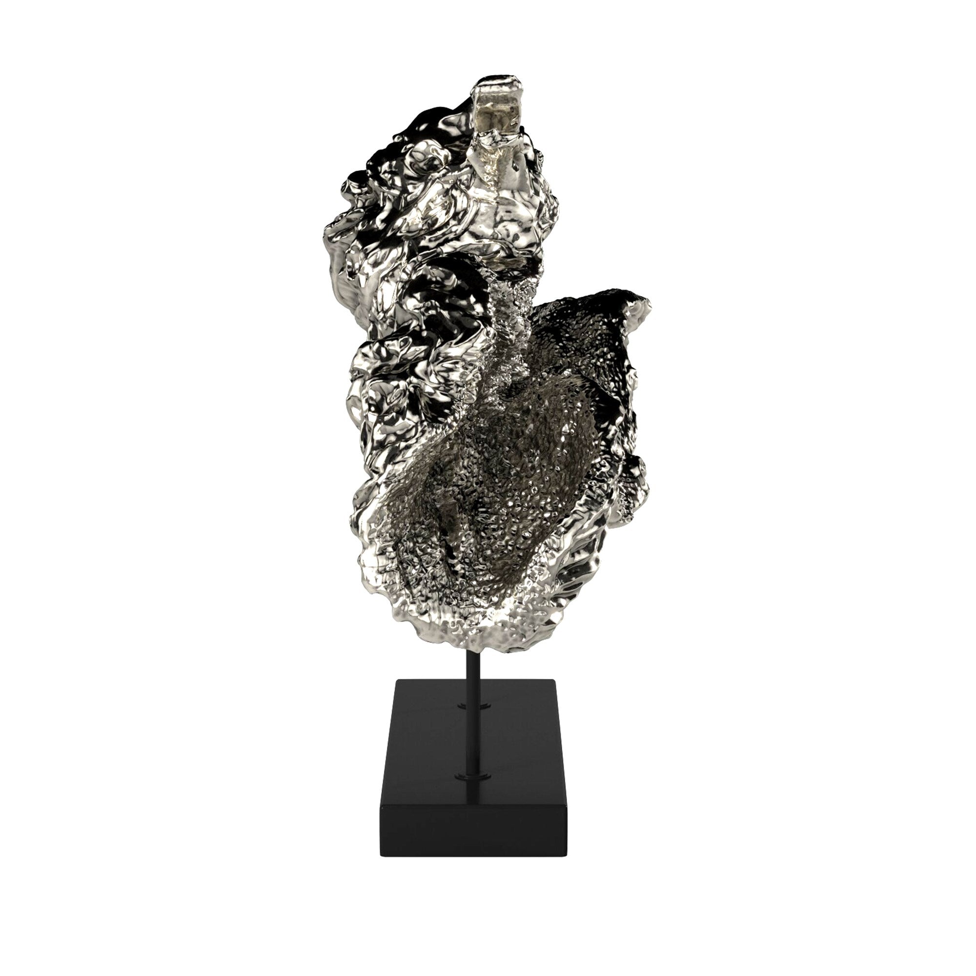 Silver Plated Log Replica on Metal Stand