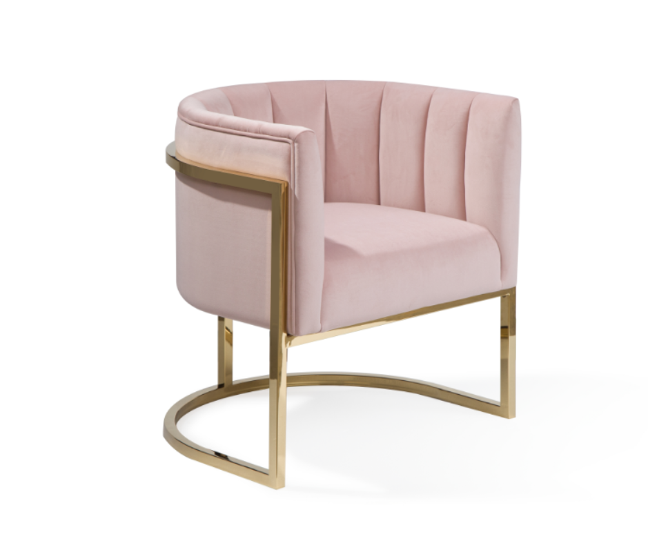 Jacqueline Blush Pink Accent Chair