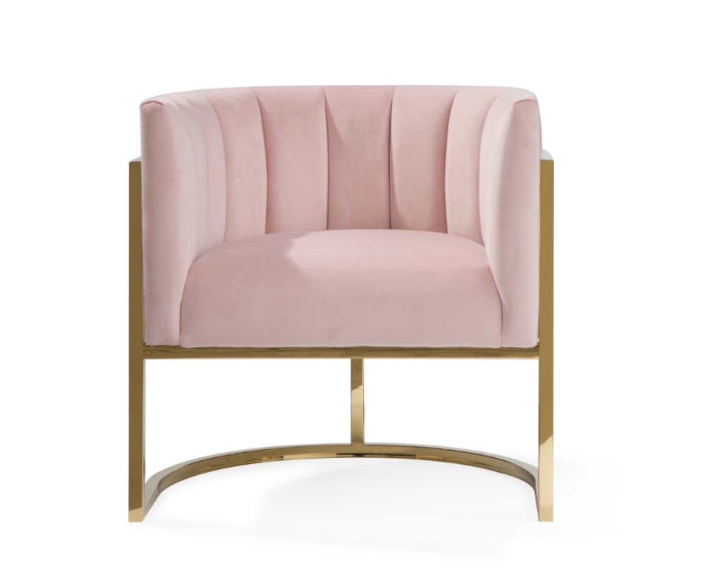 Jacqueline Blush Pink Accent Chair