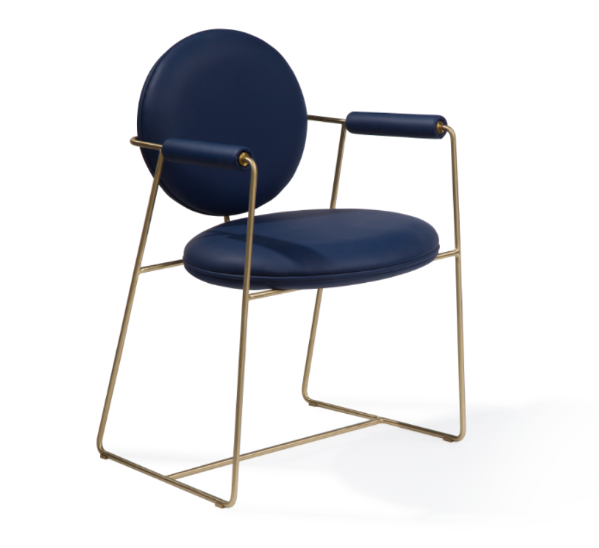 Goldia Navy Blue Dining Chair