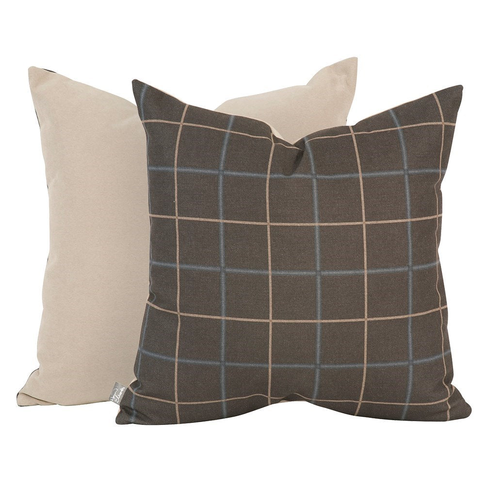 Oxford Slate Poly Pillow- 20" x 20"