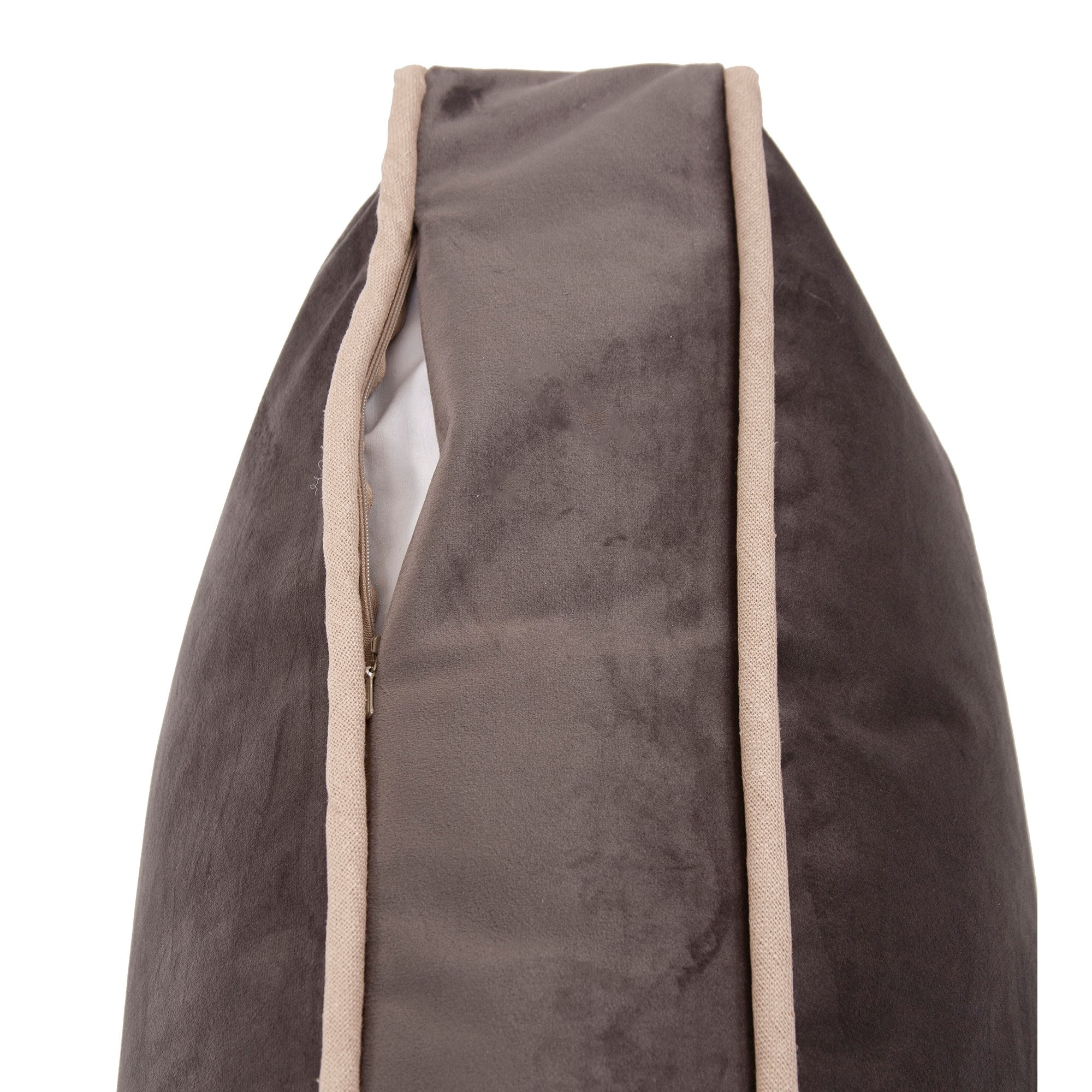 Gusseted Bella Pewter Down Pillow- 20" x 20"