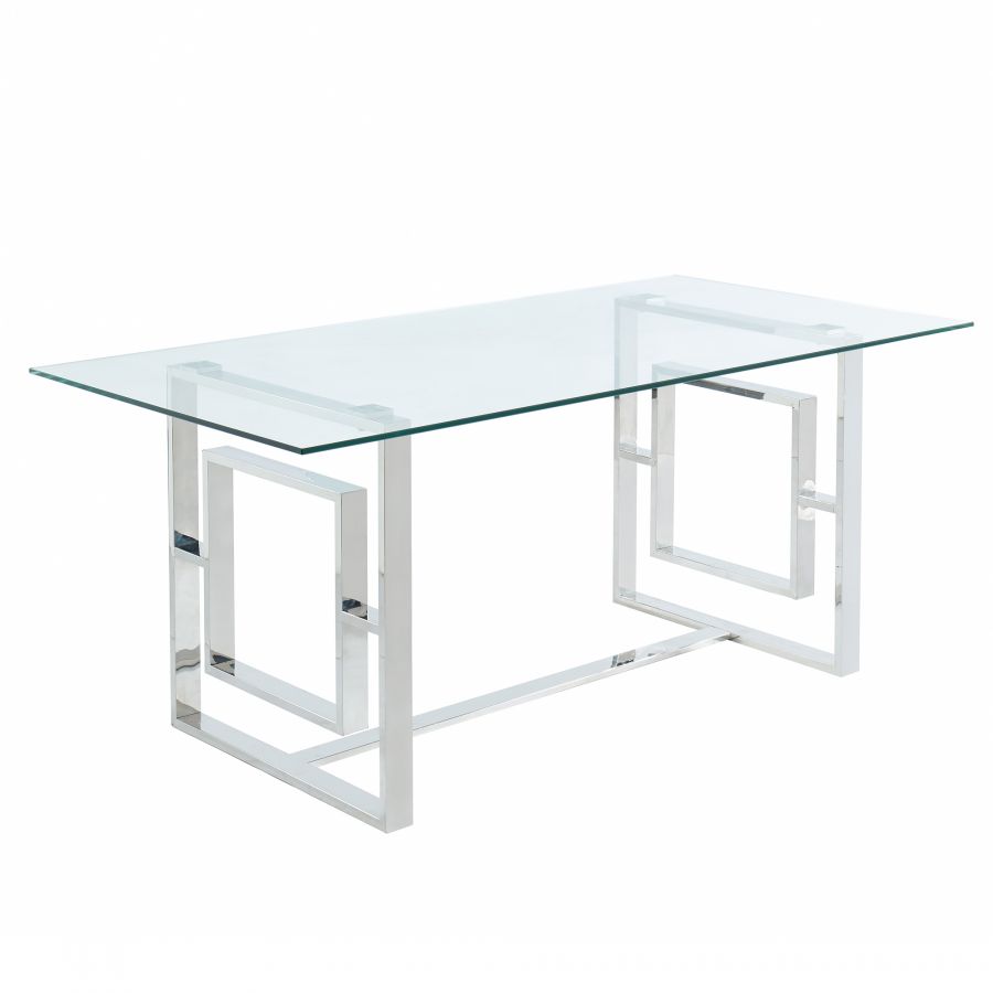 Eros Silver Rectangle Dining Table