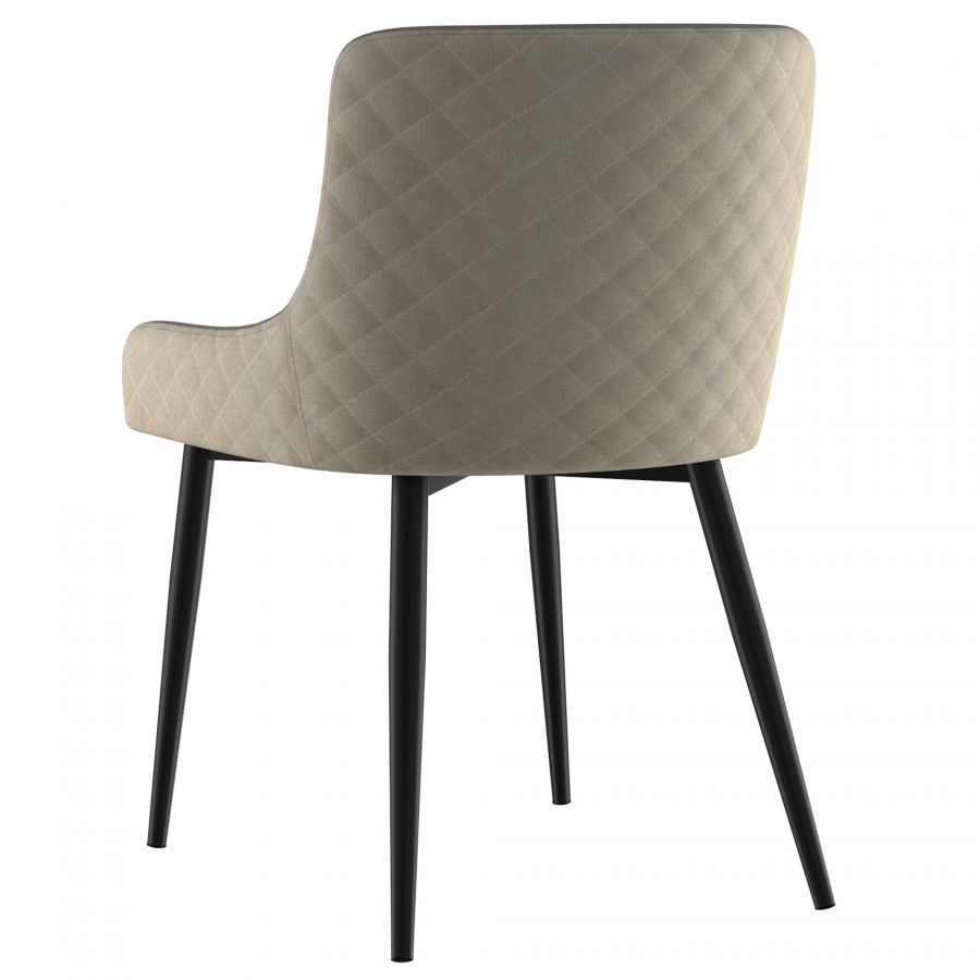 Bianca Beige - Black Side Chair