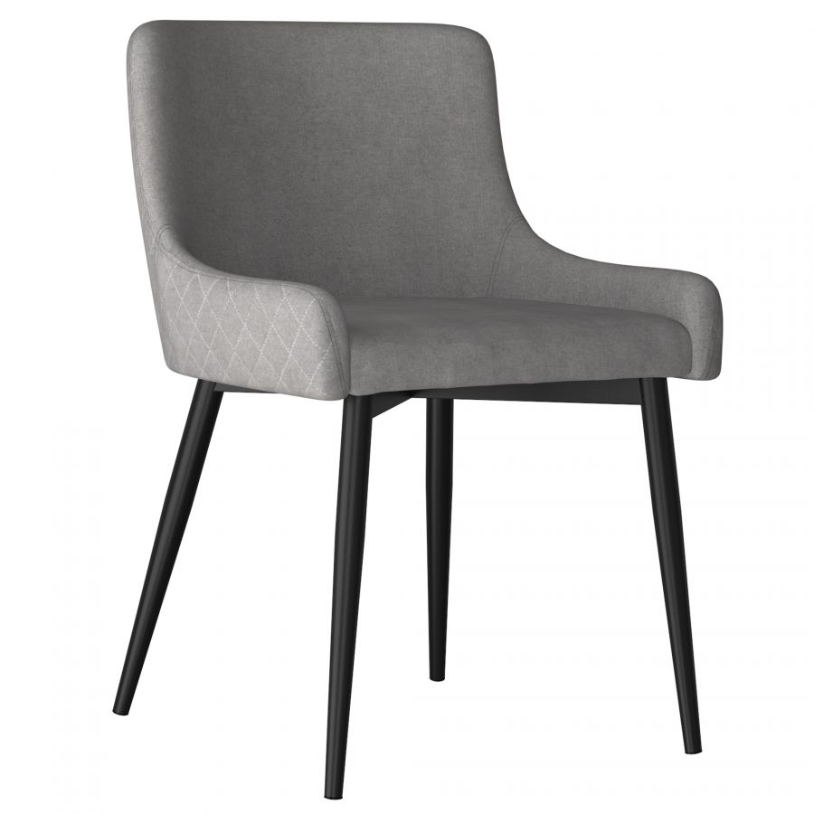 Bianca Grey - Black Side Chair