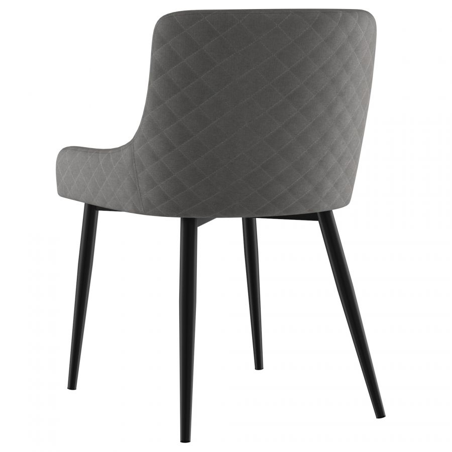 Bianca Grey - Black Side Chair