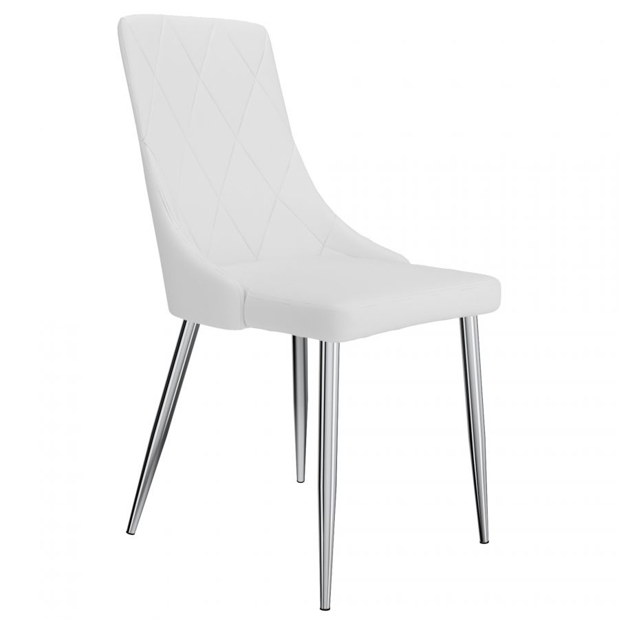 Devo White Side Chair