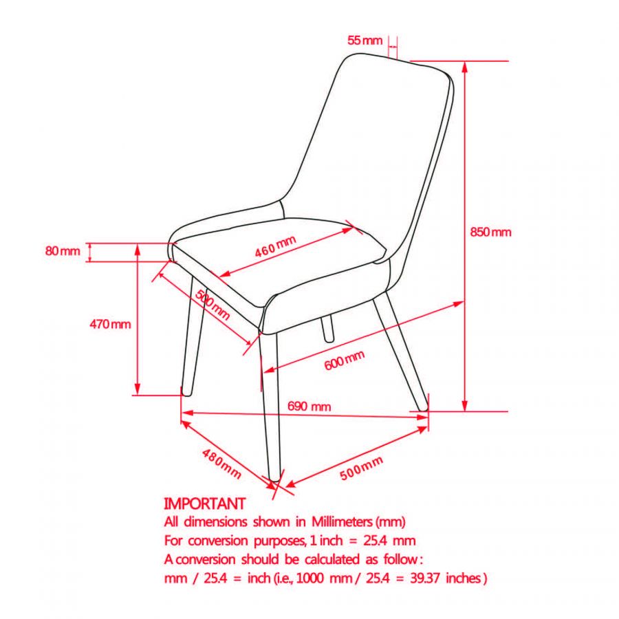 Mia Dark Grey - Walnut Side Chair