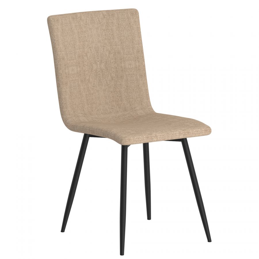 Nora Beige - Black Side Chair