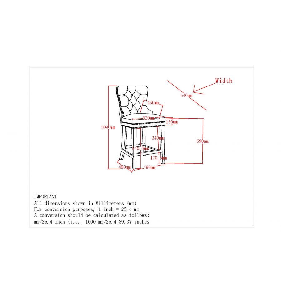 Rizzo Black Counter Stool