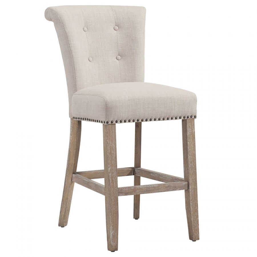 Selma Beige - Vintage Oak Counter Stool