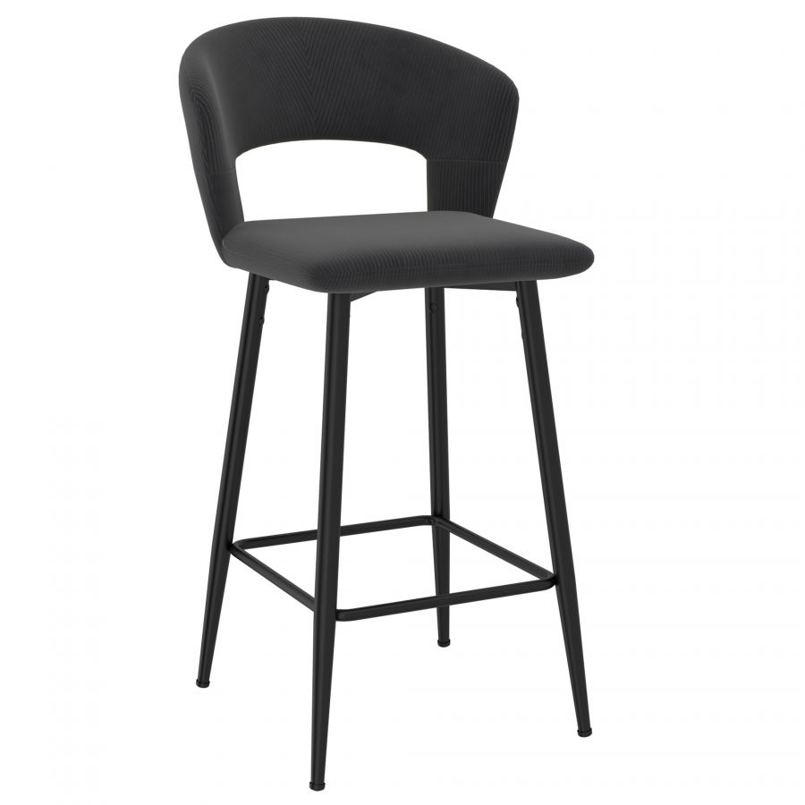 Camille Charcoal Counter Stool