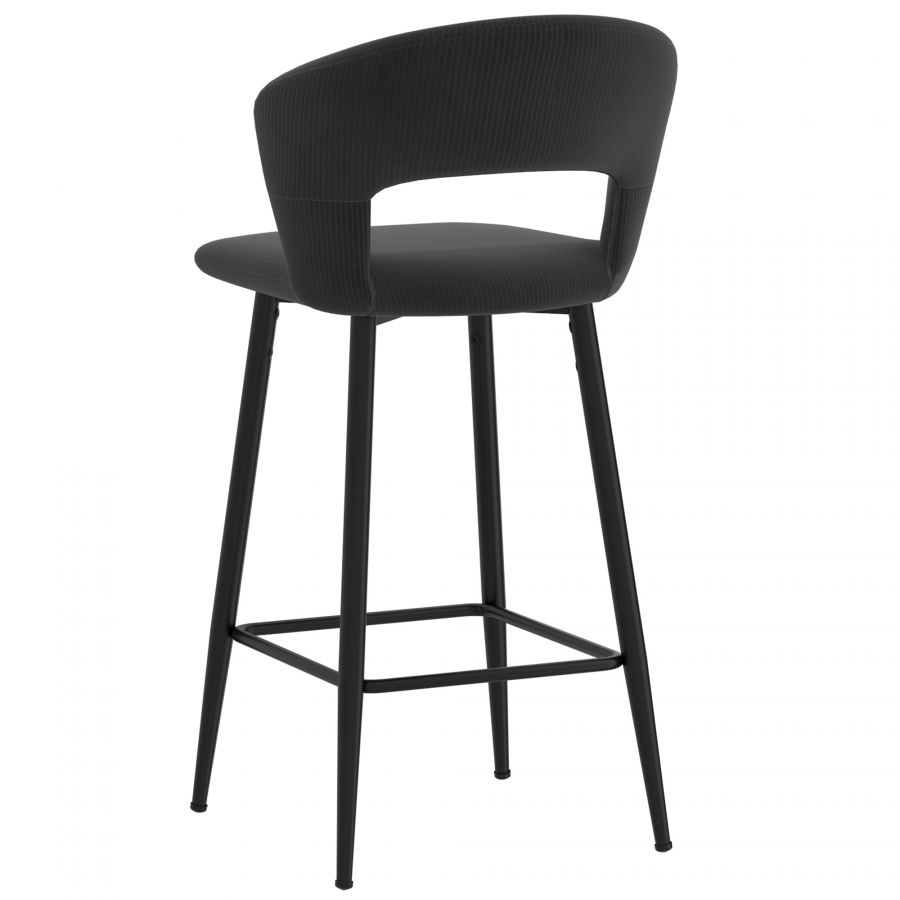 Camille Charcoal Counter Stool
