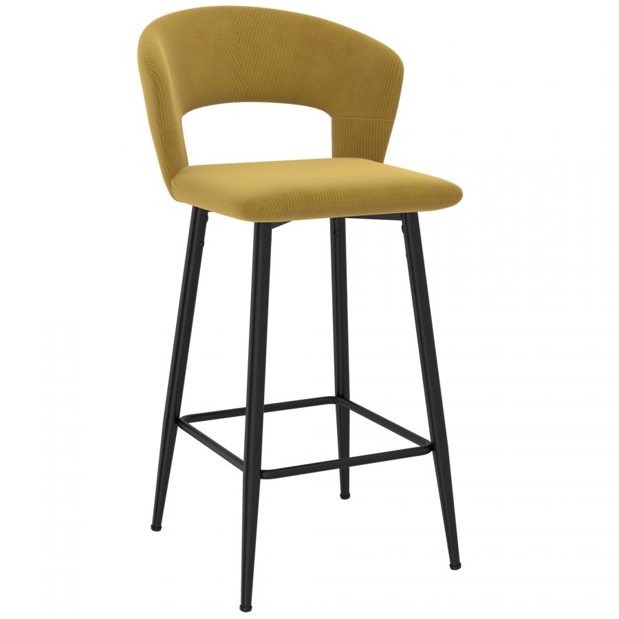 Camille Mustard Counter Stool
