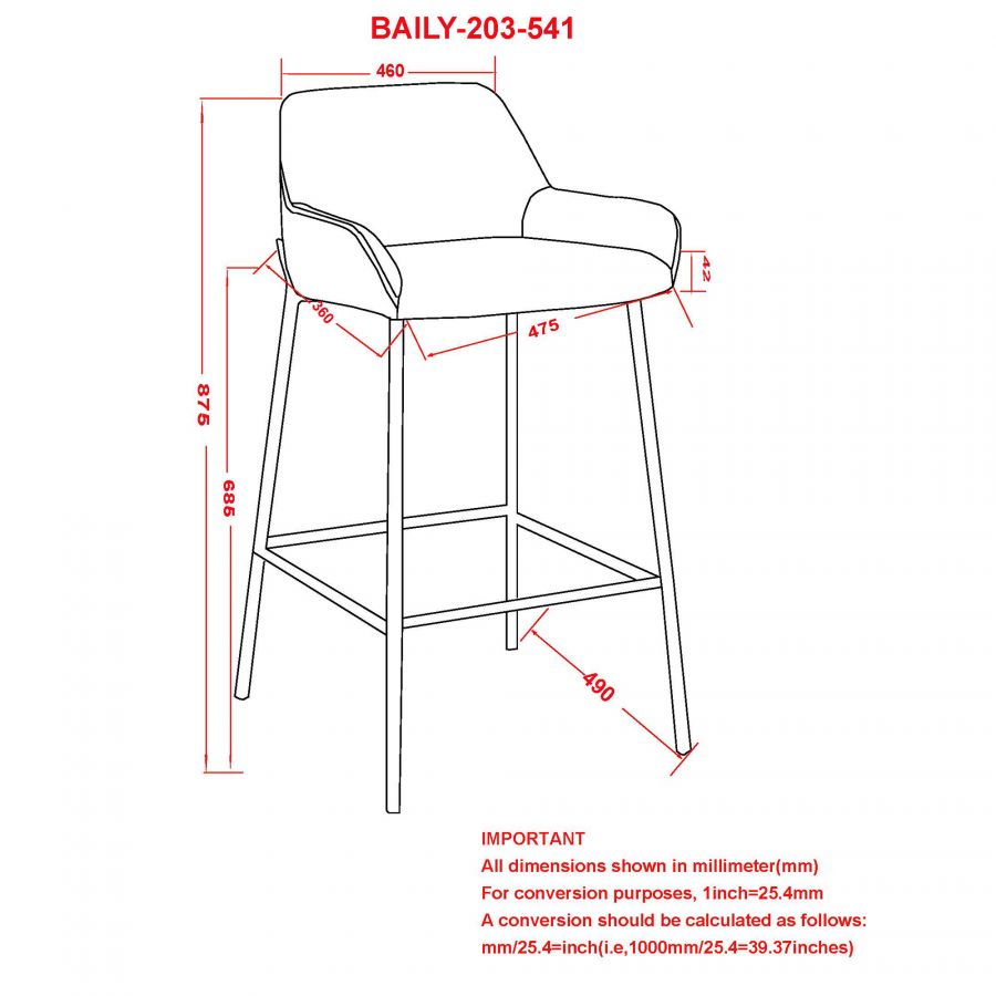 Baily Blue Counter Stool