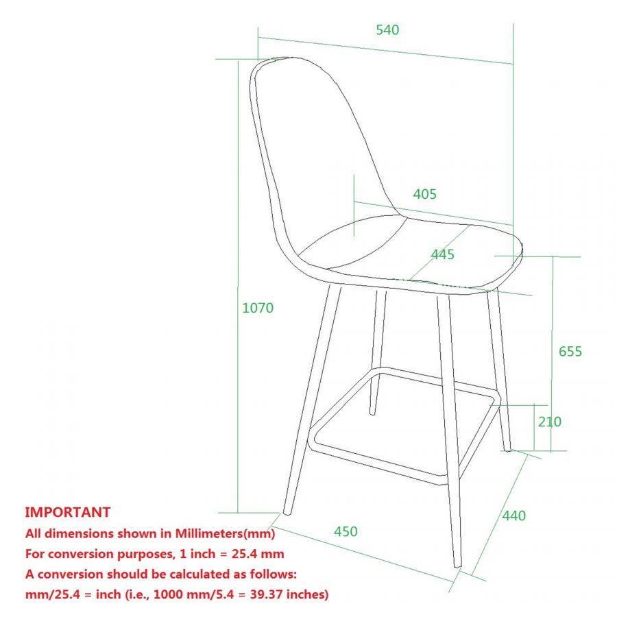 Onio Beige - Black Counter Stool