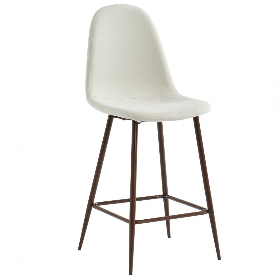 Onio Beige - Walnut Counter Stool