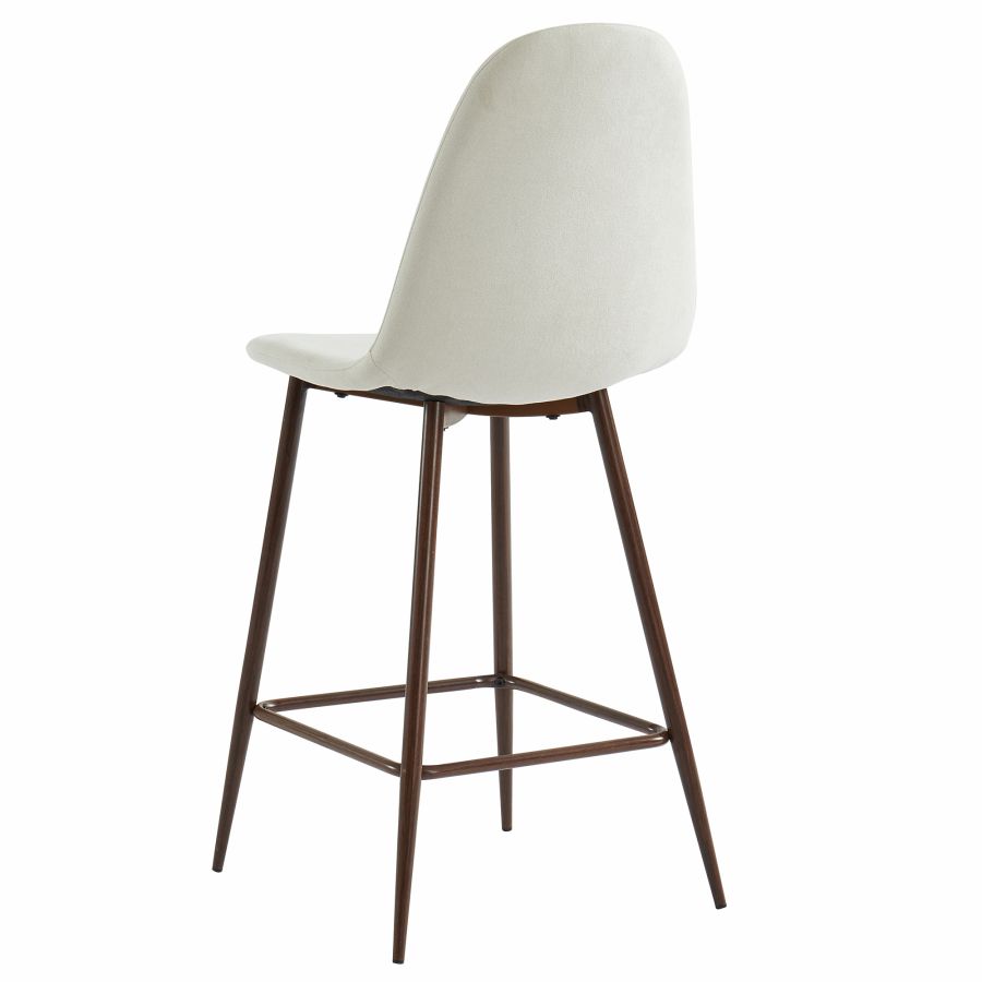 Onio Beige - Walnut Counter Stool