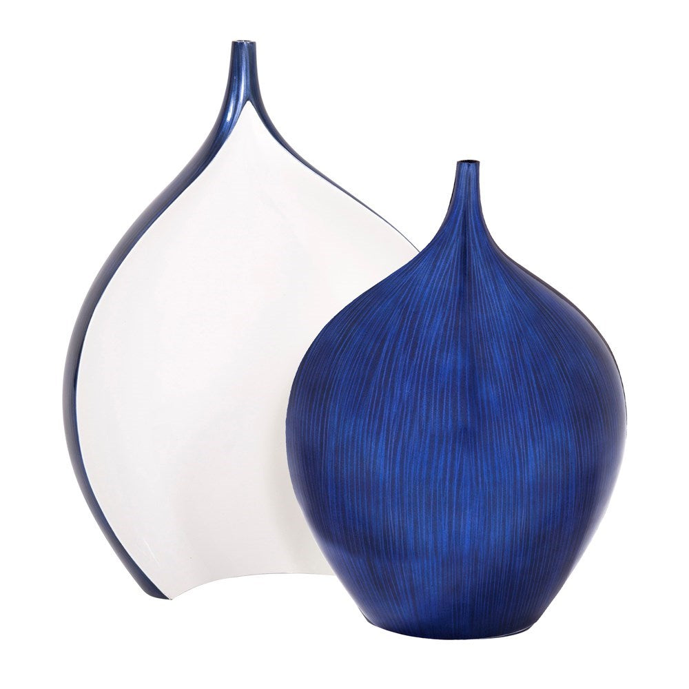 Cobalt Blue Wood Vase - small