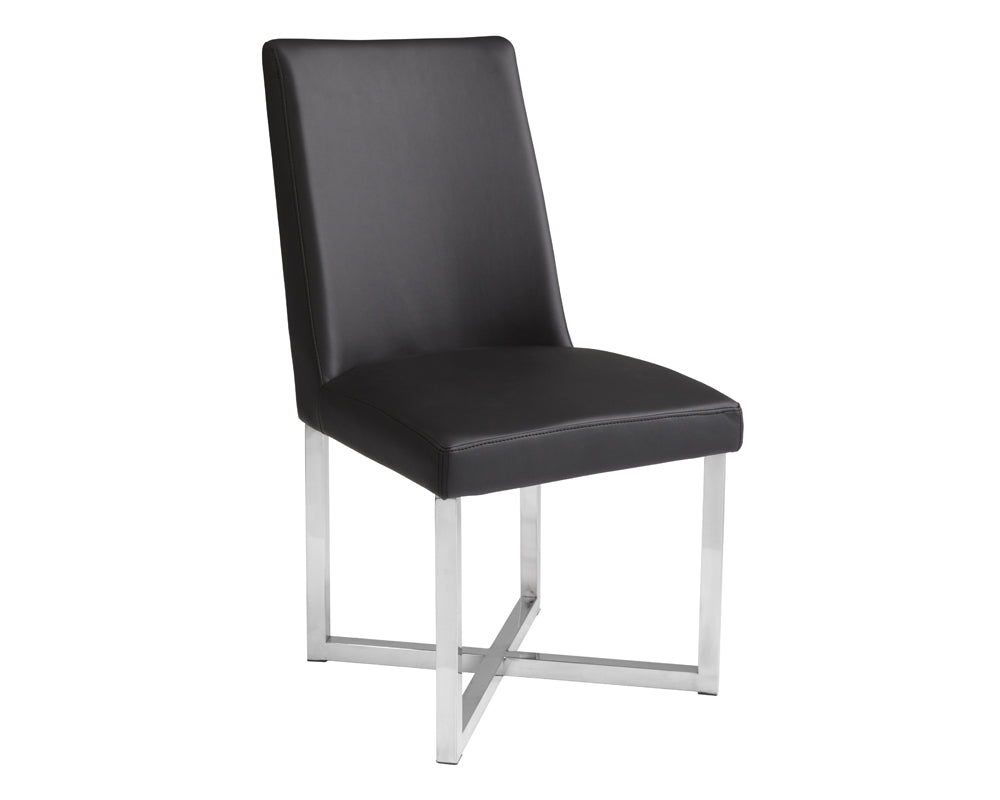 Howard Dining Chair - Stainless Steel - Black