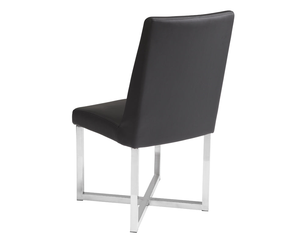 Howard Dining Chair - Stainless Steel - Black