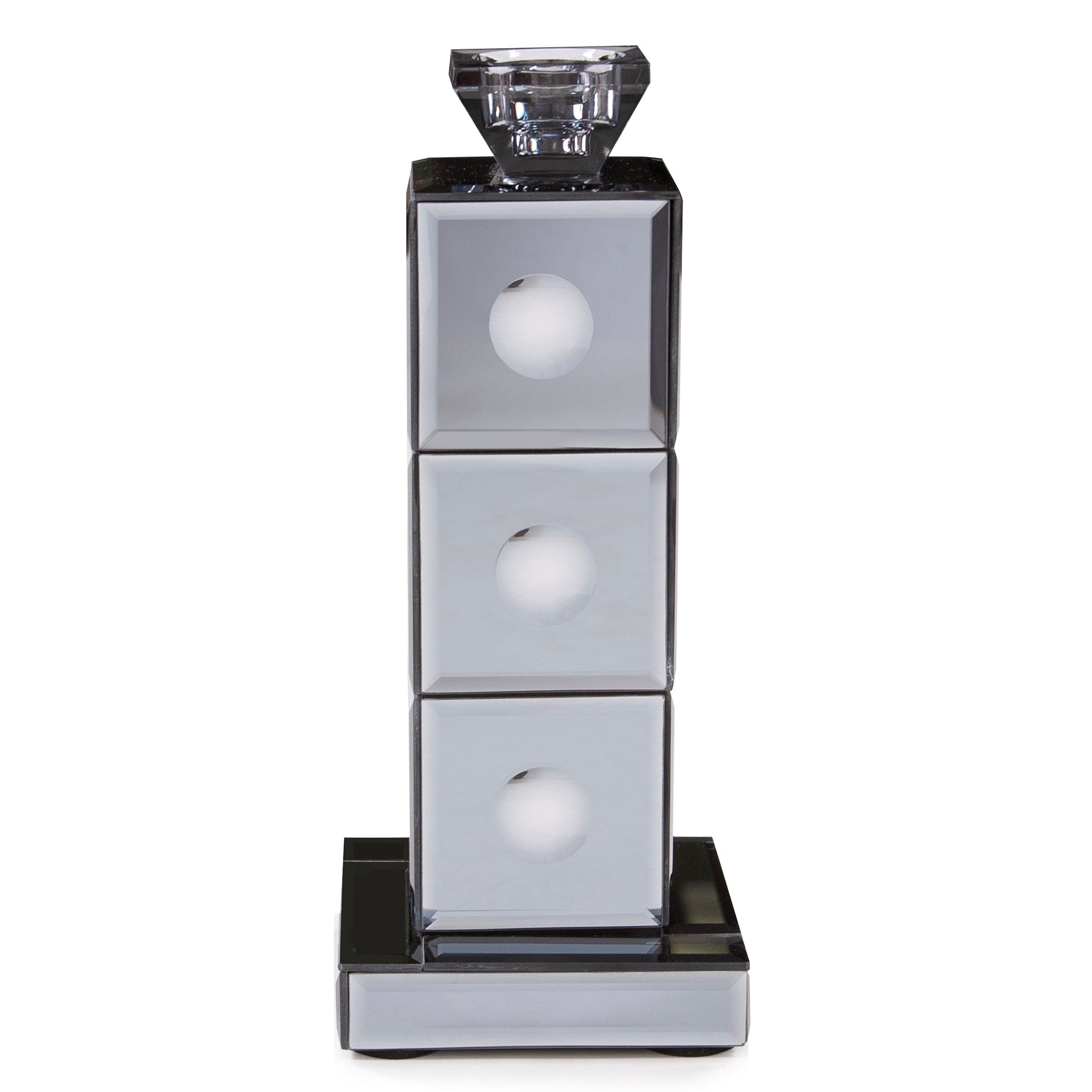 Grigio Mirrored Candle Holder