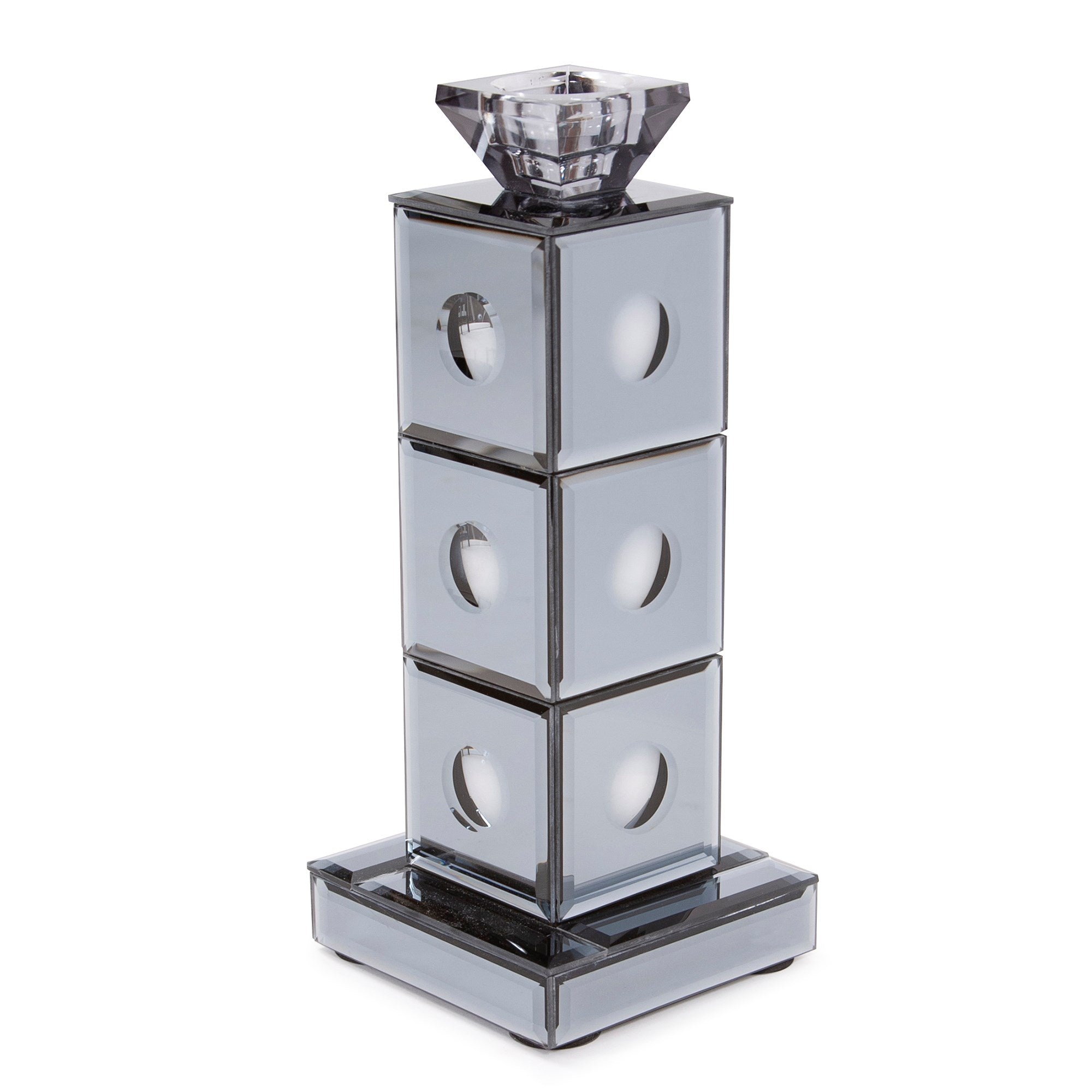 Grigio Mirrored Candle Holder