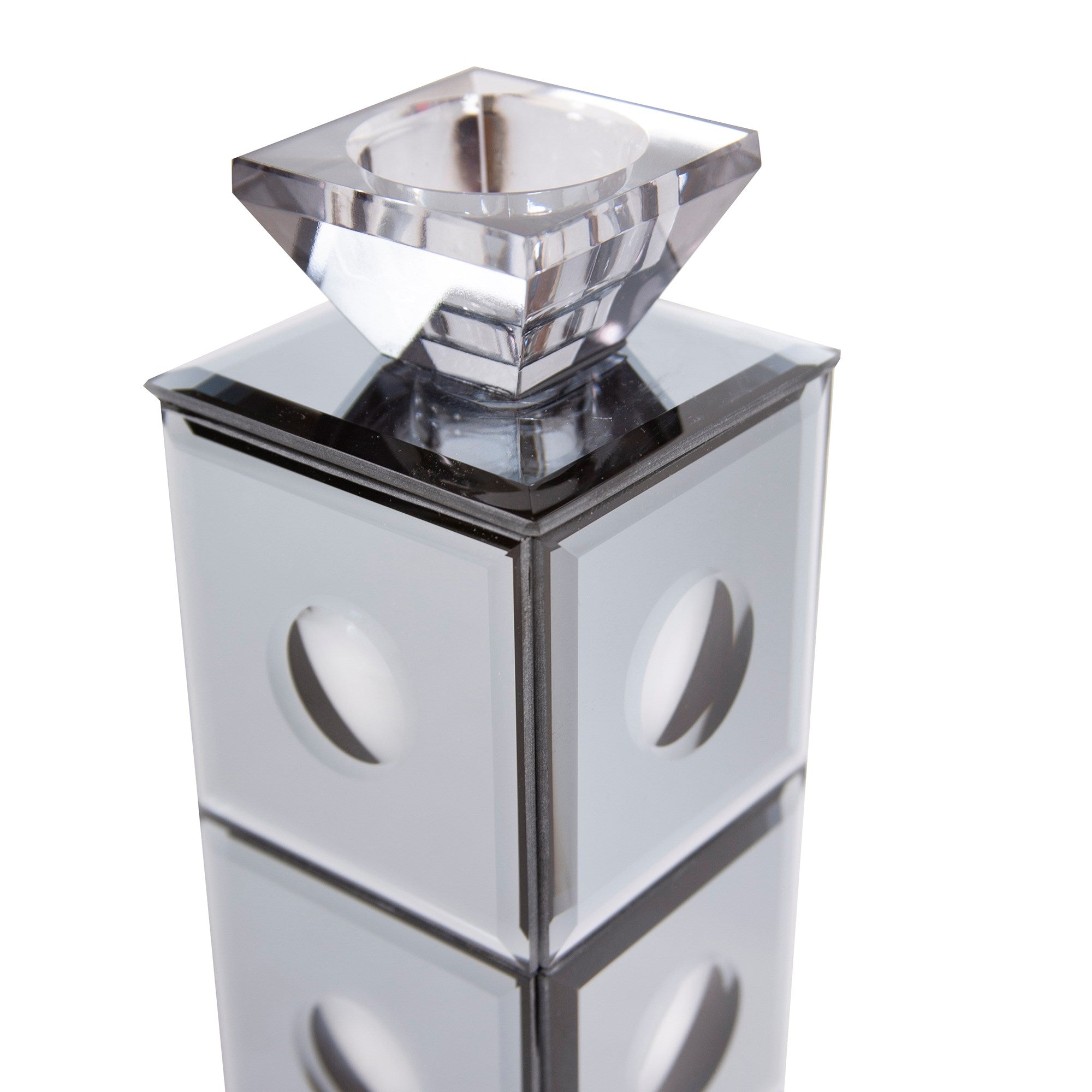 Grigio Mirrored Candle Holder