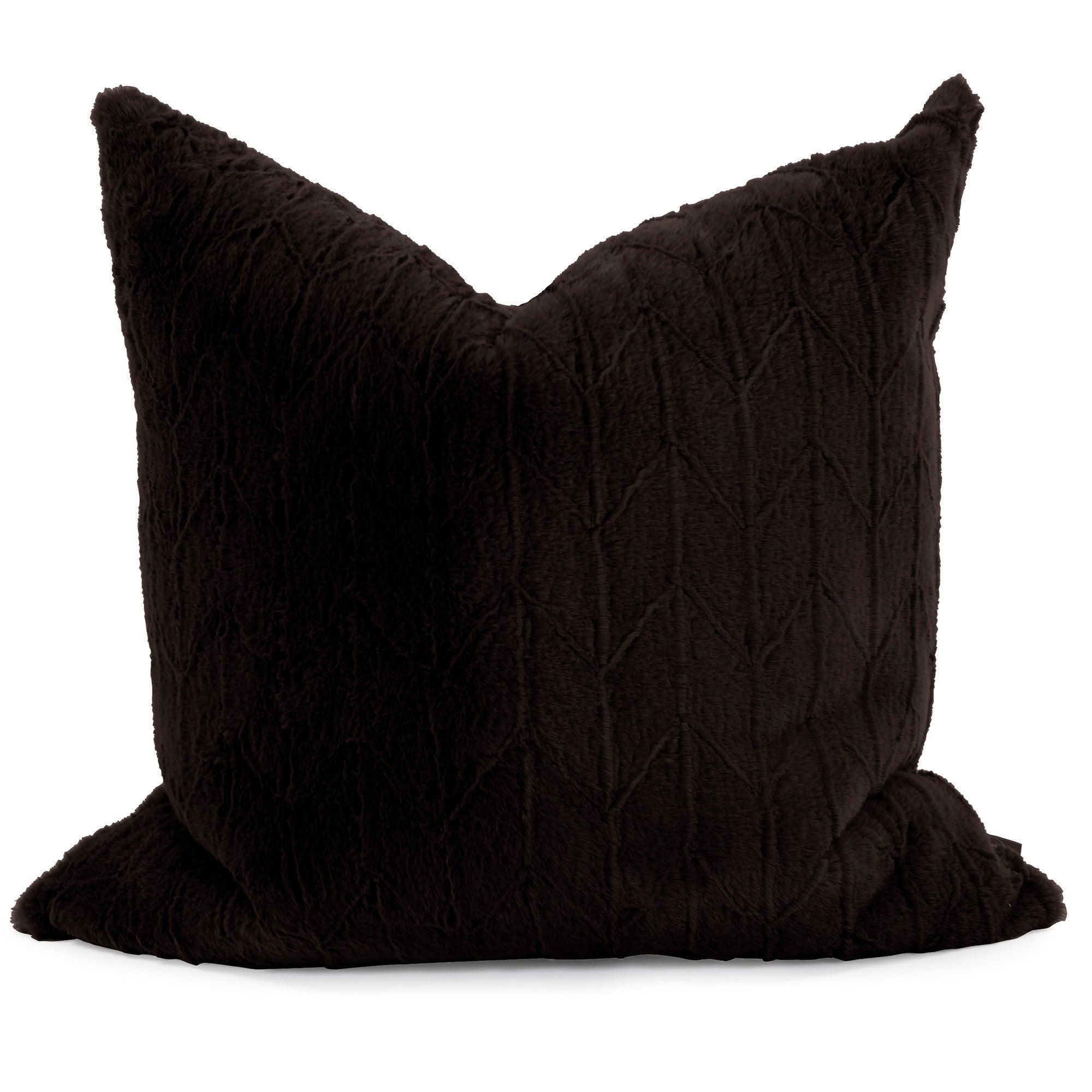 Angora Ebony Down Pillow- 24" x 24"