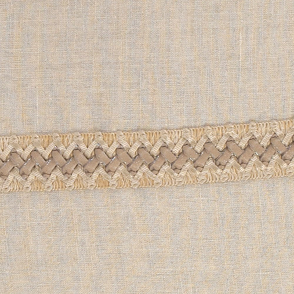 Prairie Linen with Deco Trim Down Pillow- 24" x 24"