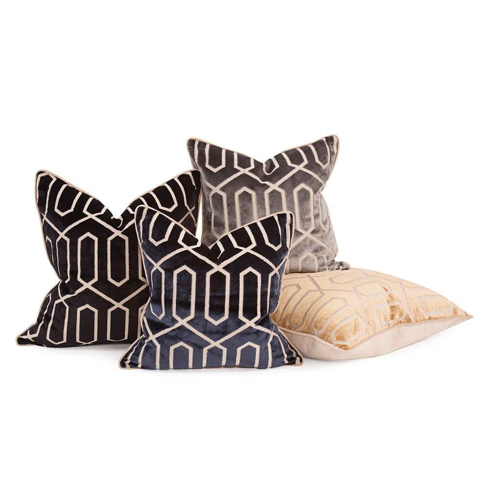 Mirage Pewter Down Pillow- 24" x 24"
