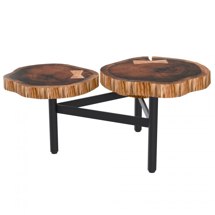 Anika Natural Wood Tripod Coffee Table
