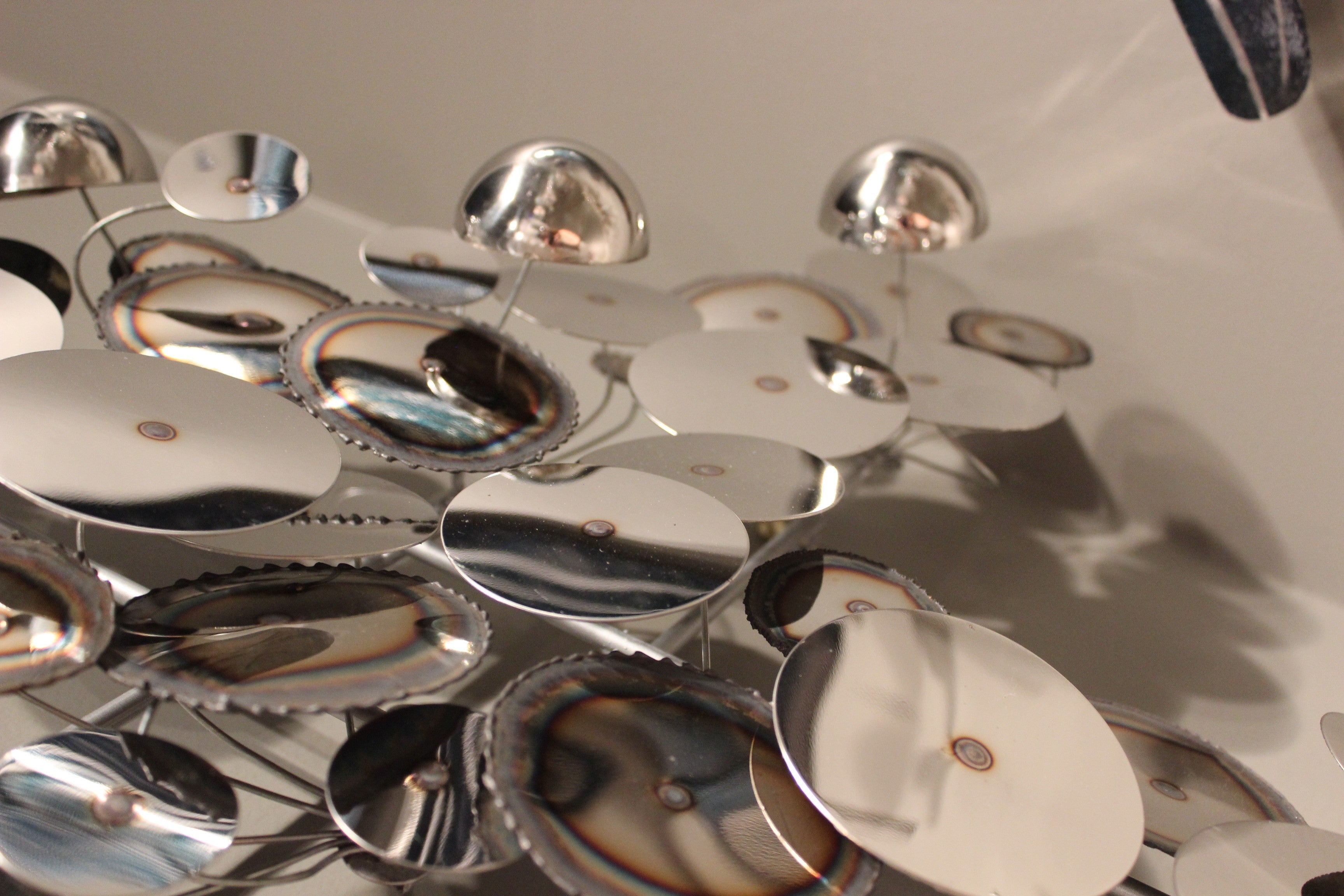 Raindrops Silver Wall Art
