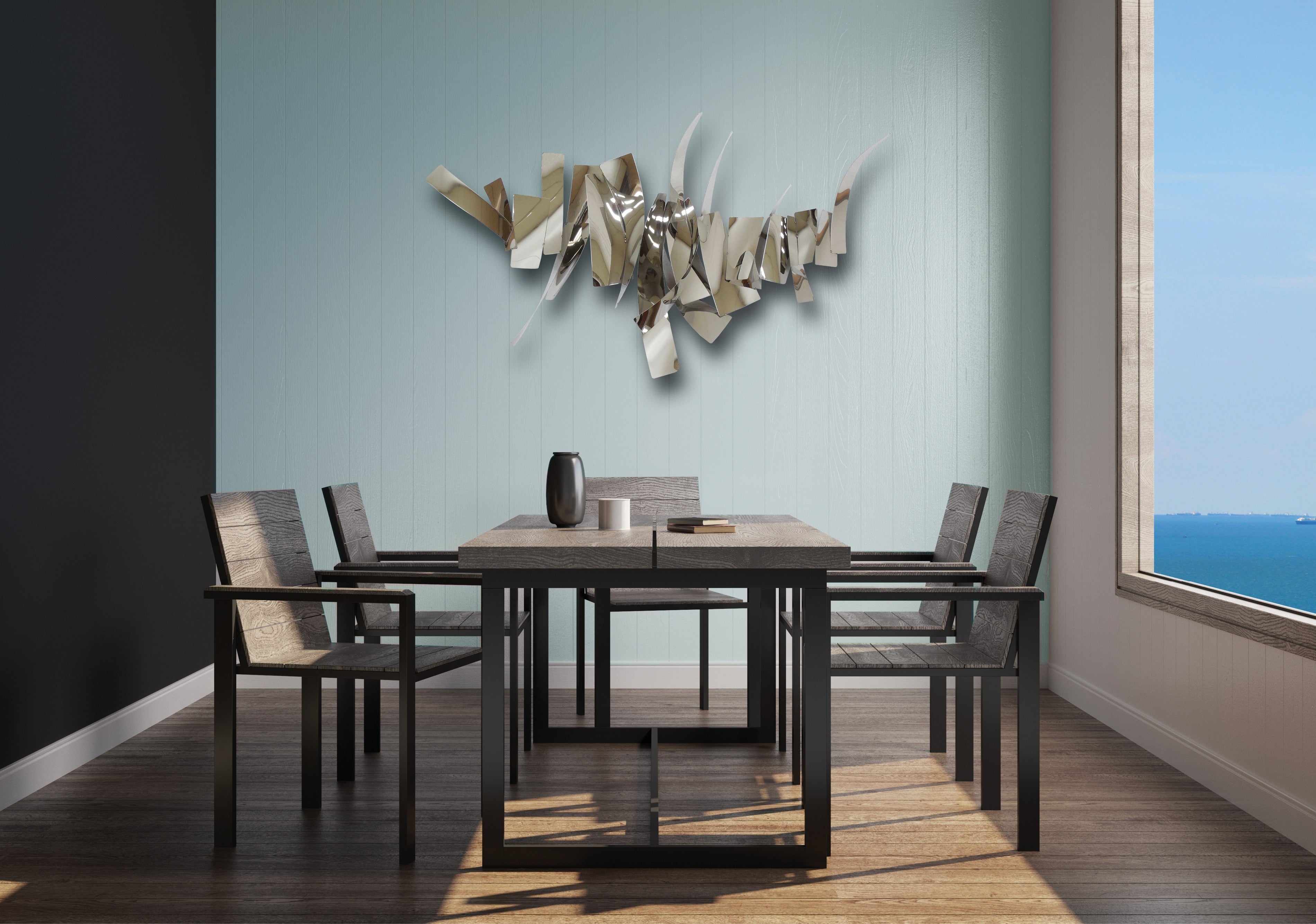 Rock Crevice Medium- Stainless Wall Art