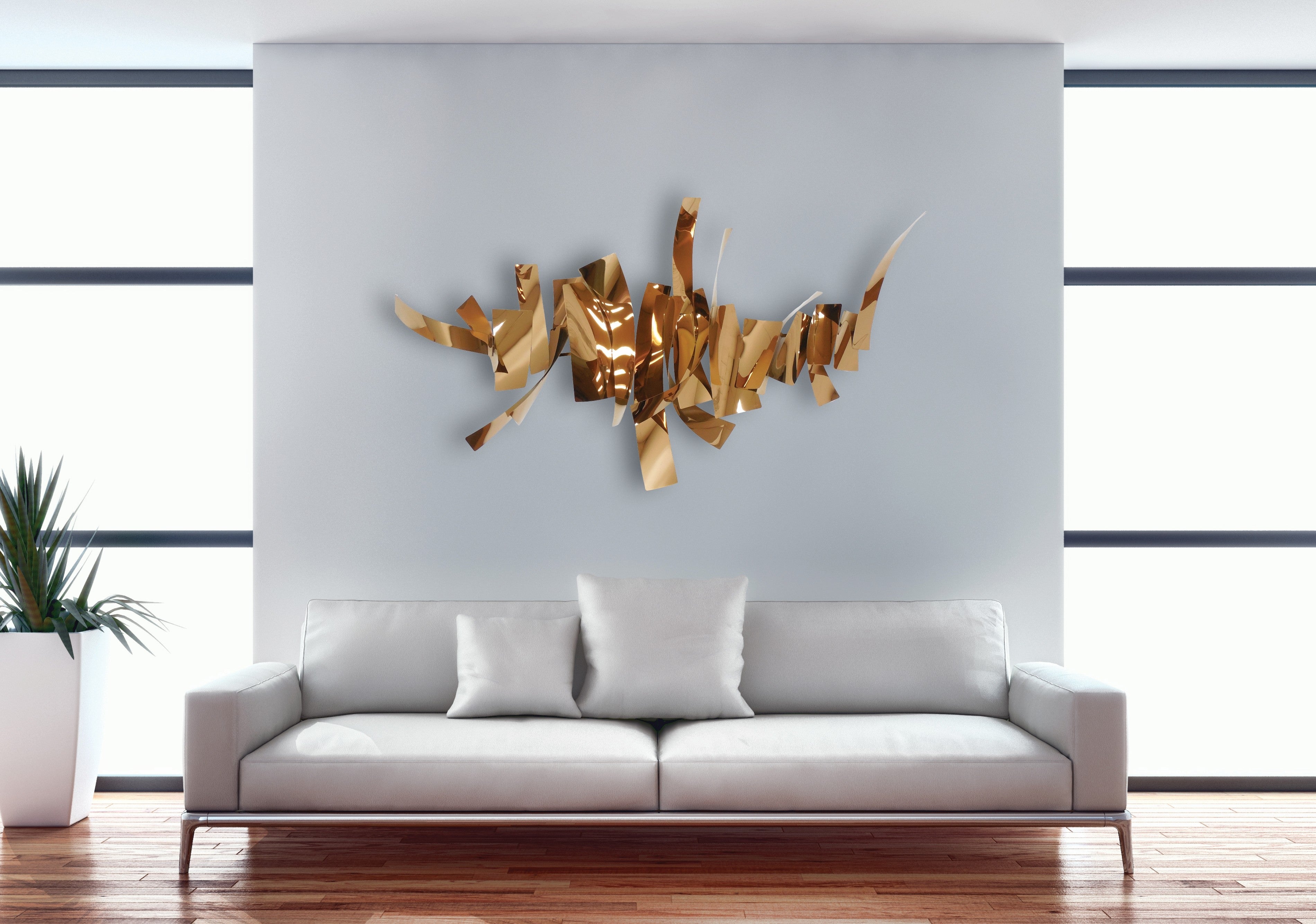 Rock Crevice - Rose Gold Wall Art