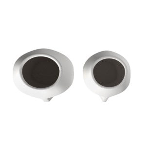 Abstract Faces Matte White Ceramic Vases (Set of 2)
