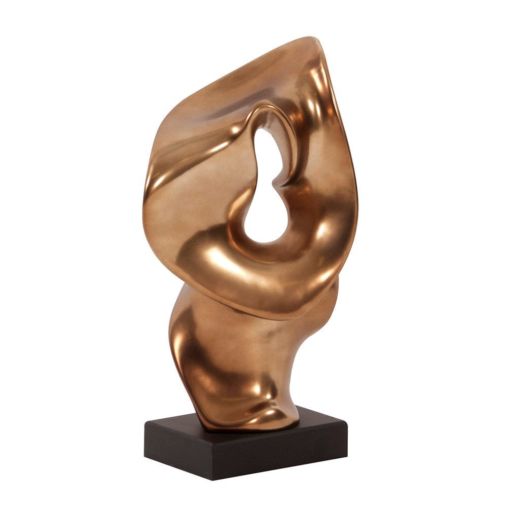 Abstract Matte Bronze Ceramic Statue
