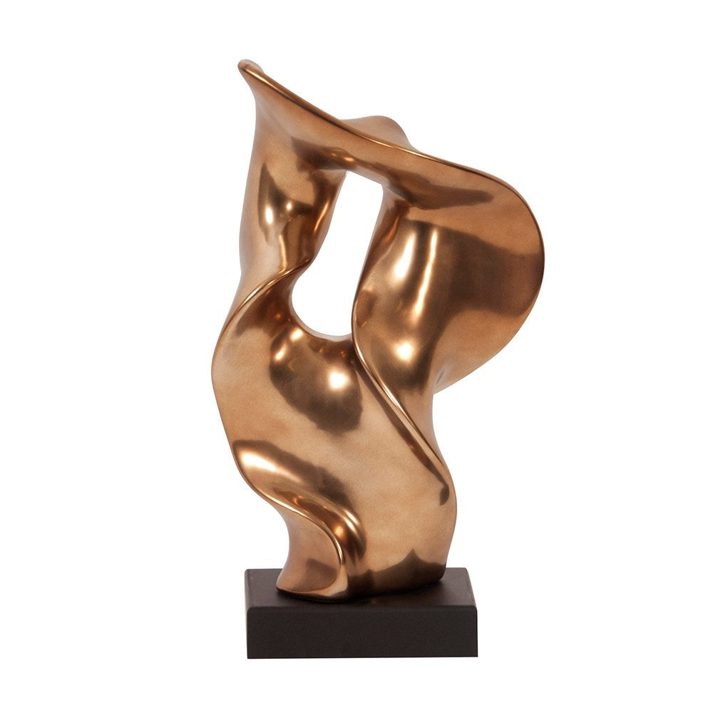 Abstract Matte Bronze Ceramic Statue