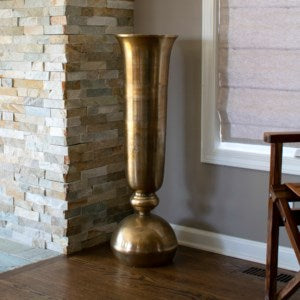 Gold Oversized Trumpet Vase