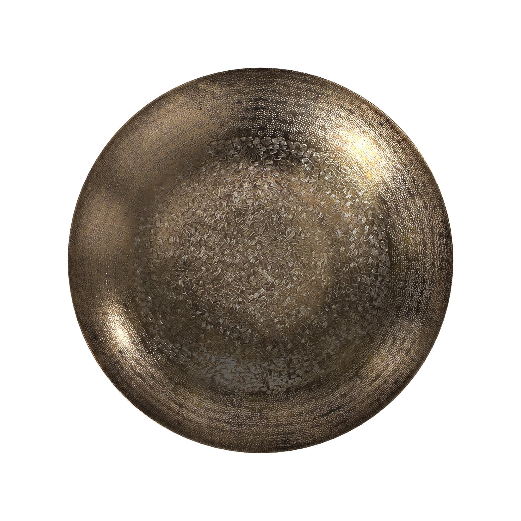 Deep Bronze Aluminum Tray & Wall Art with Chisel Texture - Large