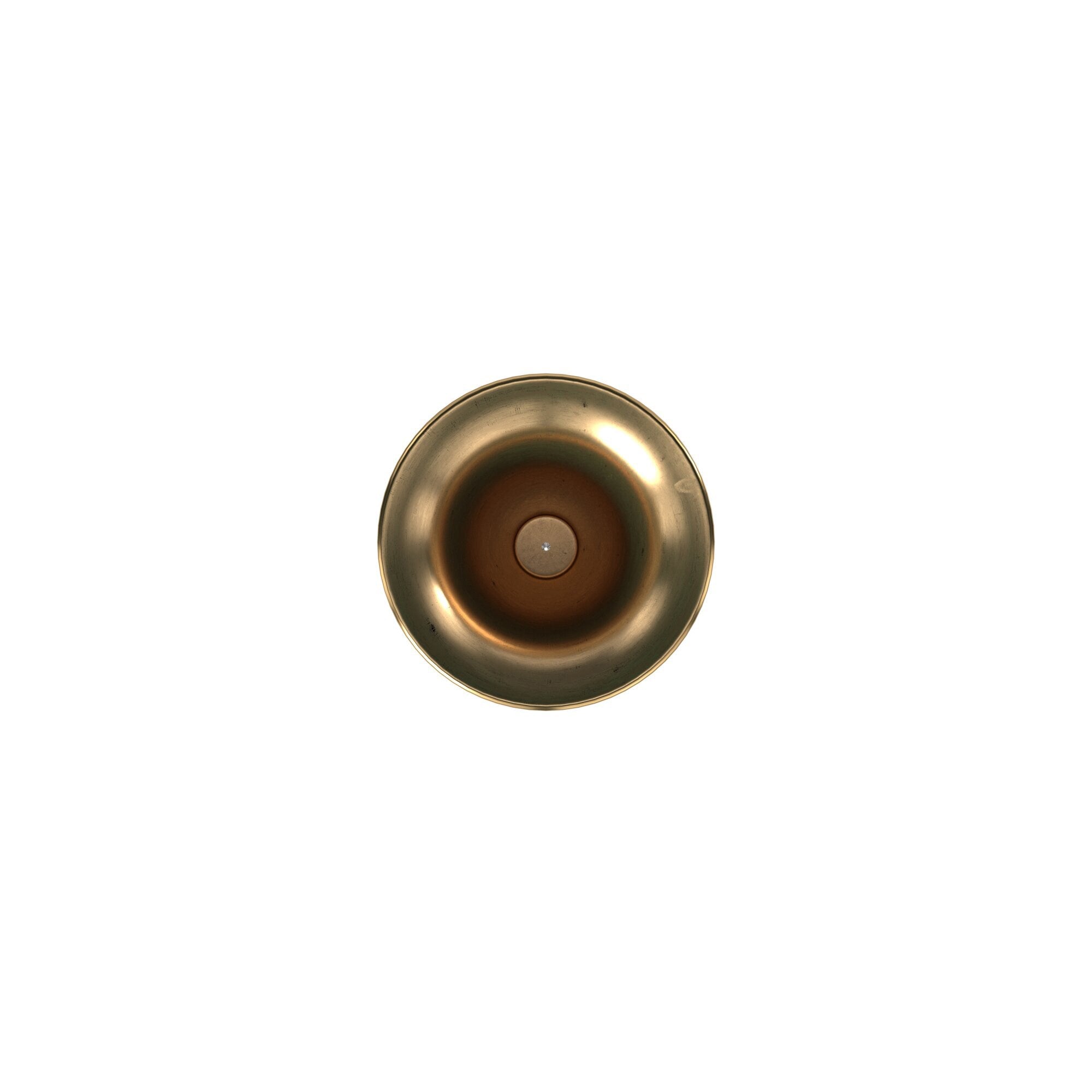 Oversized Flared Gold Aluminum Vase, Small