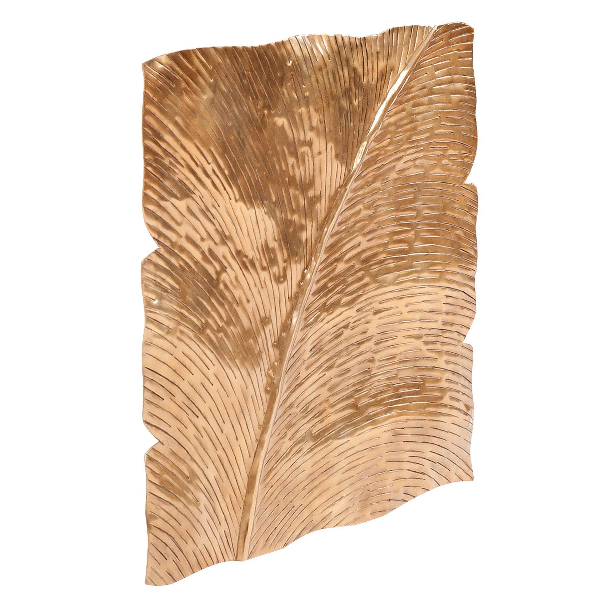 Square Leaf Wall Decor Medium Antique Gold