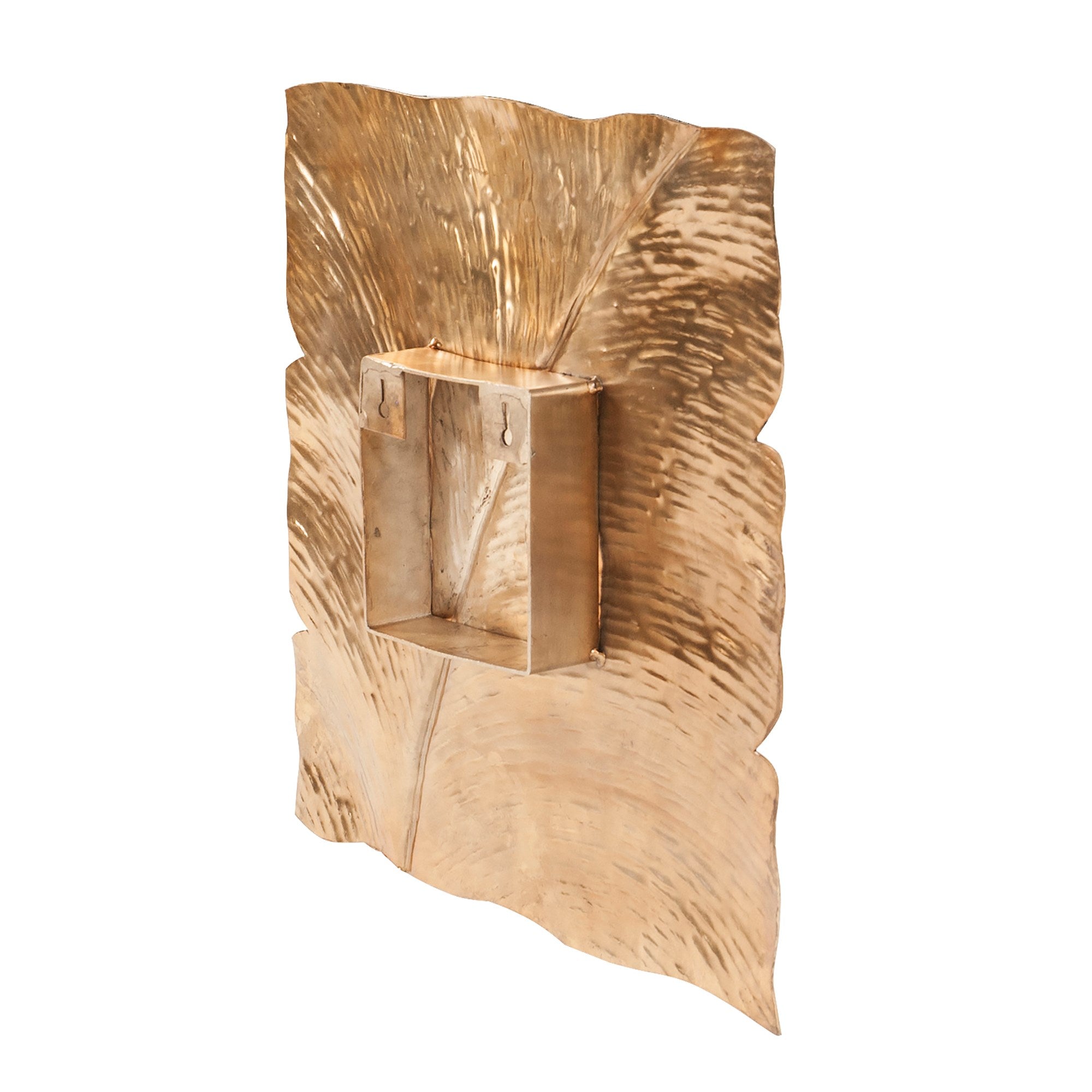 Square Leaf Wall Decor Medium Antique Gold