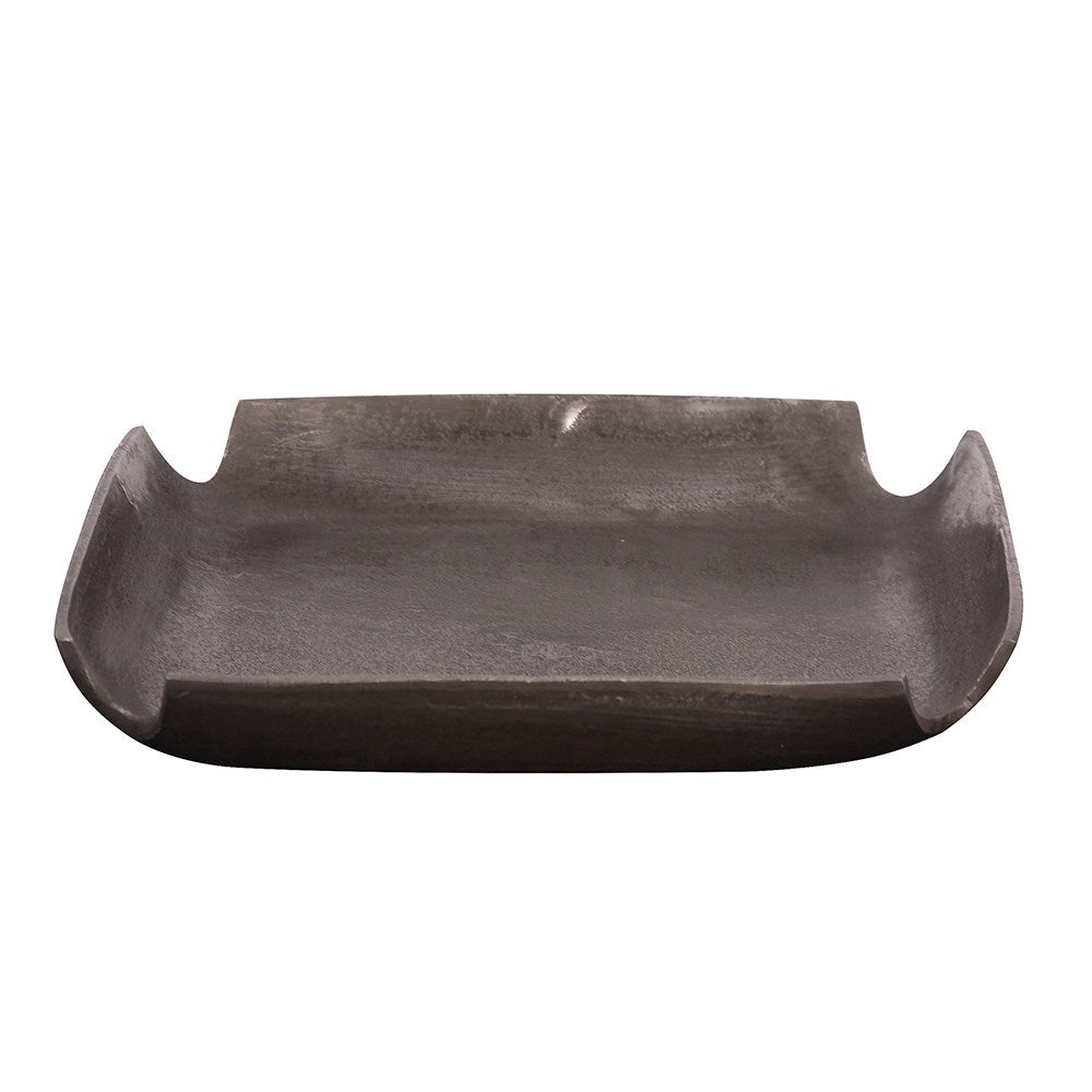 Graphite Aluminum Tray with Notched Corners