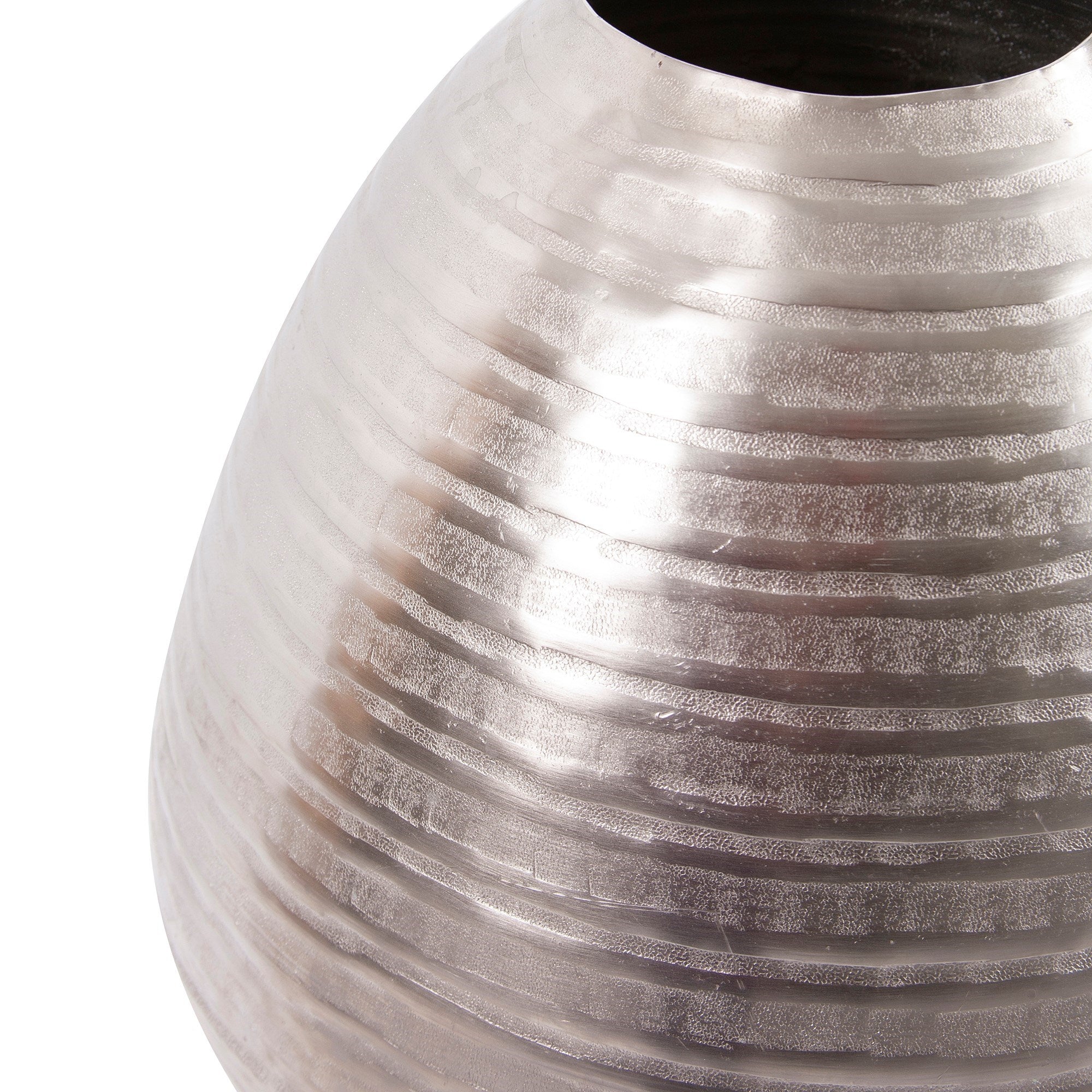 Chiseled Silver Teardrop Vase, Large