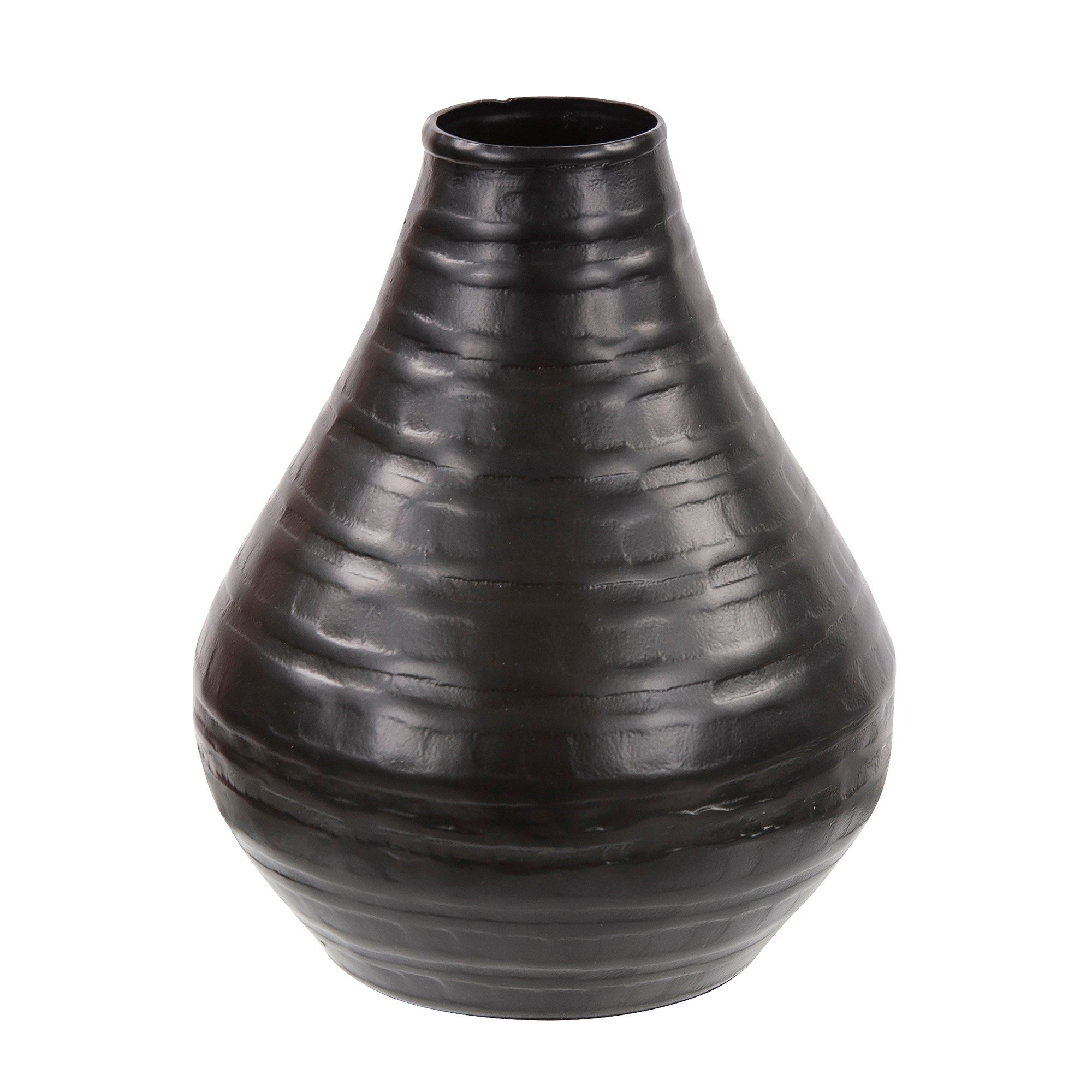 Chiseled Black Bell Vase, Small