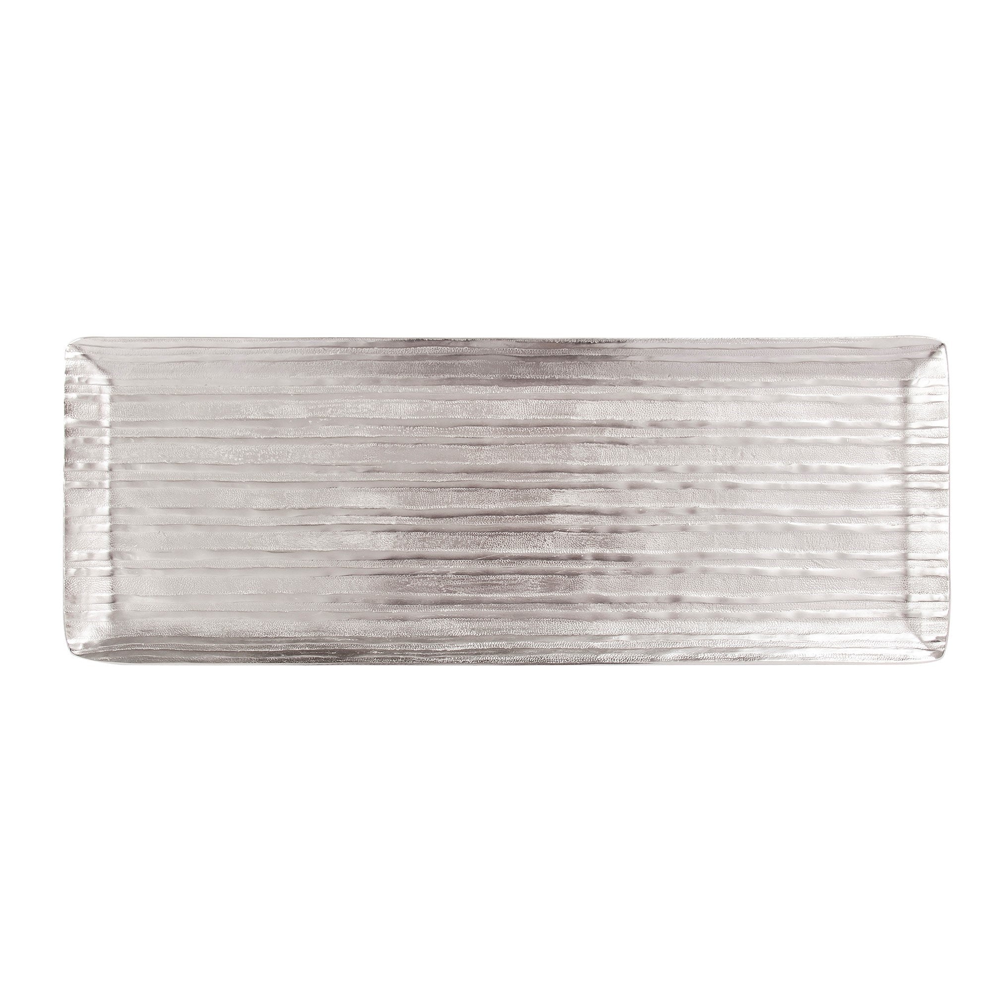 Chiseled Silver Tray, Large
