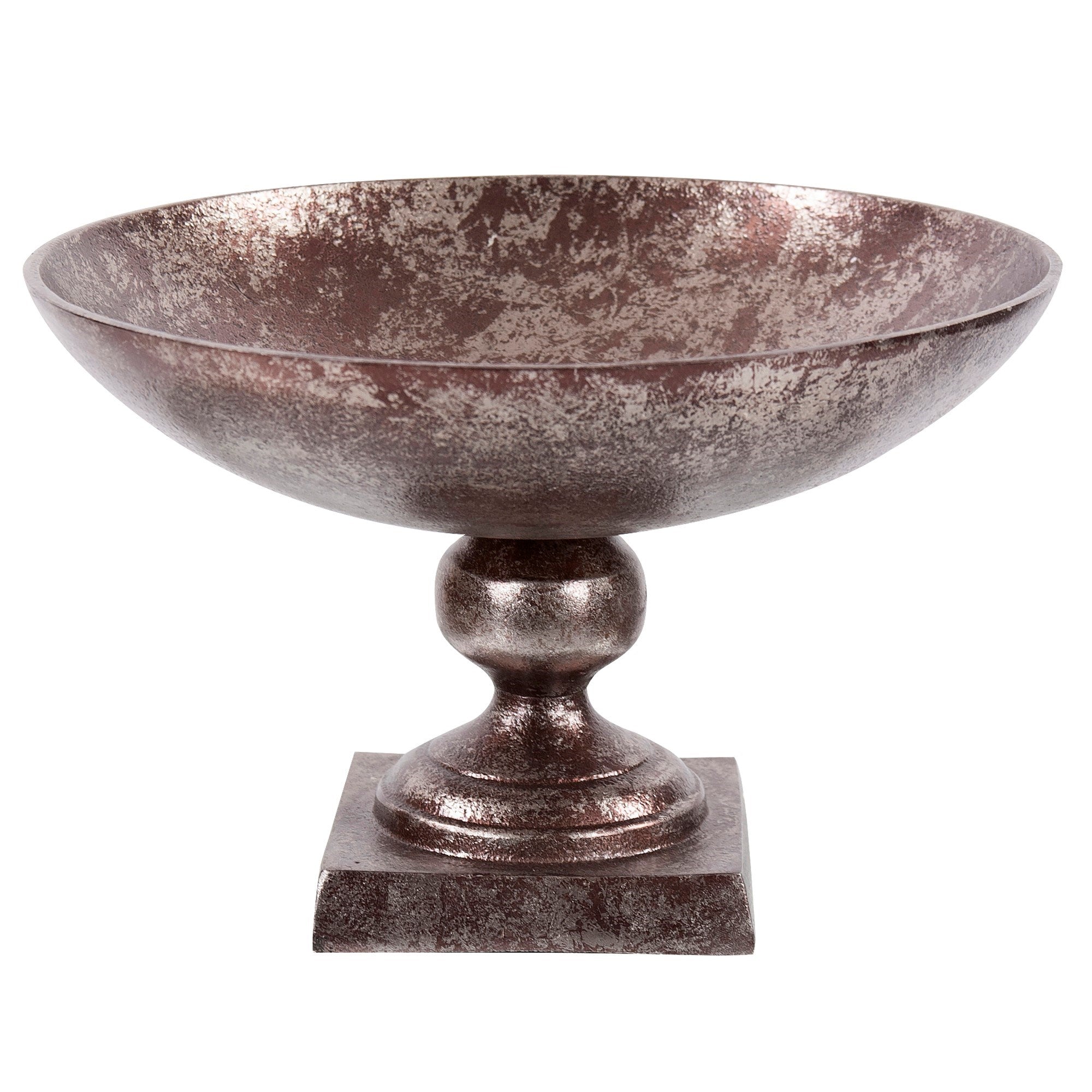 Aluminum Footed Bowl in Antiqued Bronze, Small