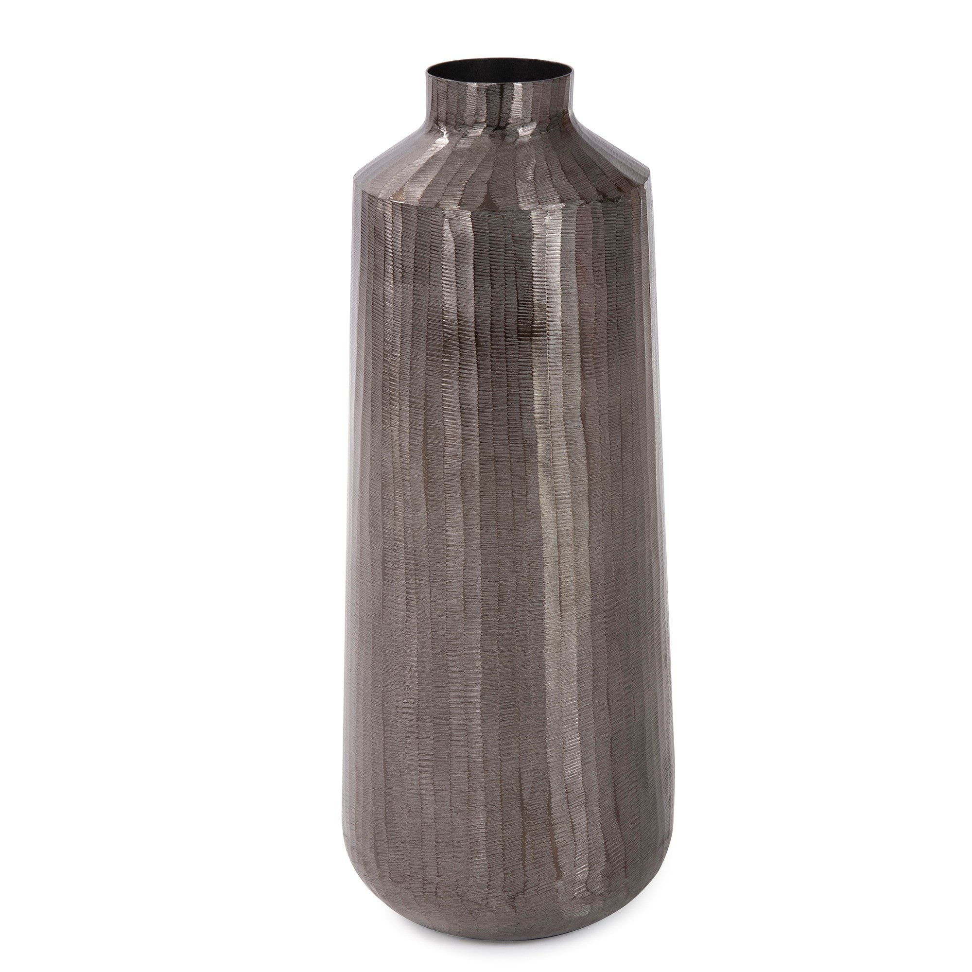 Carbon Gray Chiseled Aluminum Jar